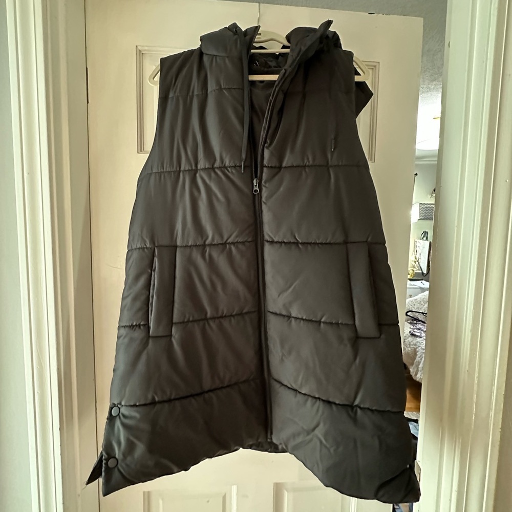 Zella Long Hooded Puffer Vest